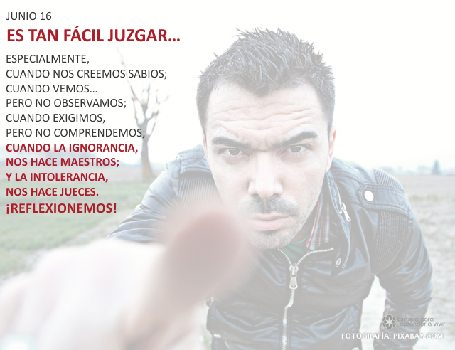 Es tan fácil juzgar...